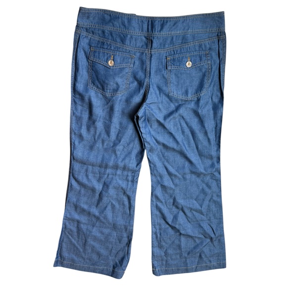 Anthropologie Elevenses Wide Leg Jeans Pants Trouser Sailor Sz 12 - Picture 3 of 7